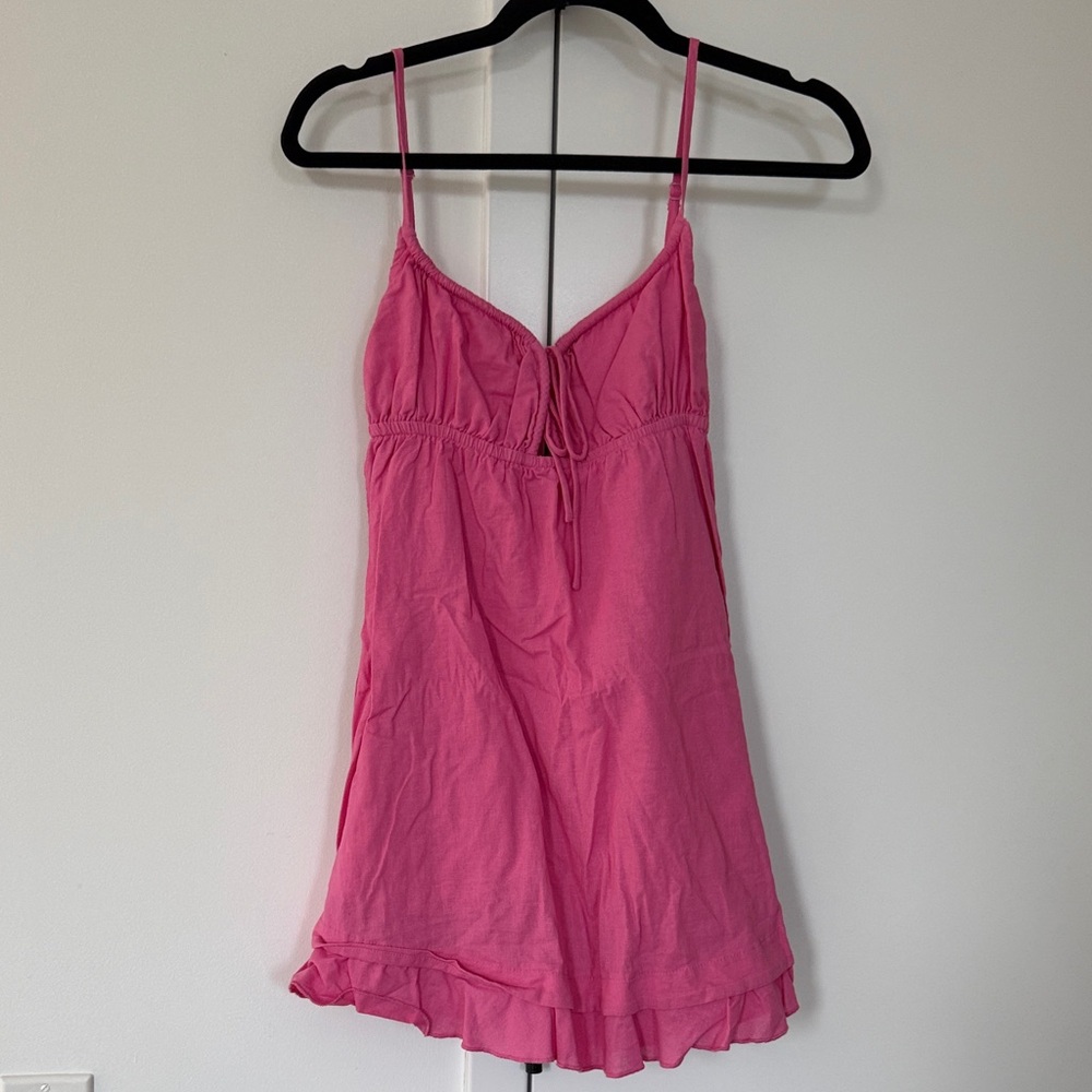 Princess Polly Pink Mini Dress with Ruffle Hem